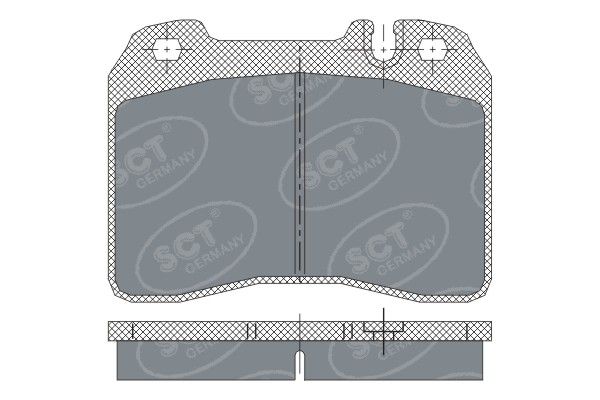 SCT GERMANY Комплект тормозных колодок, дисковый тормоз SP 249 PR